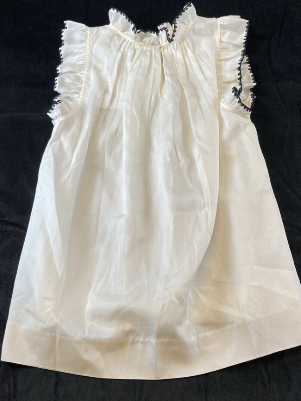 NWT Marie Oliver White Silk Cotton Twill Lilli Top Sleeveless Blouse Small